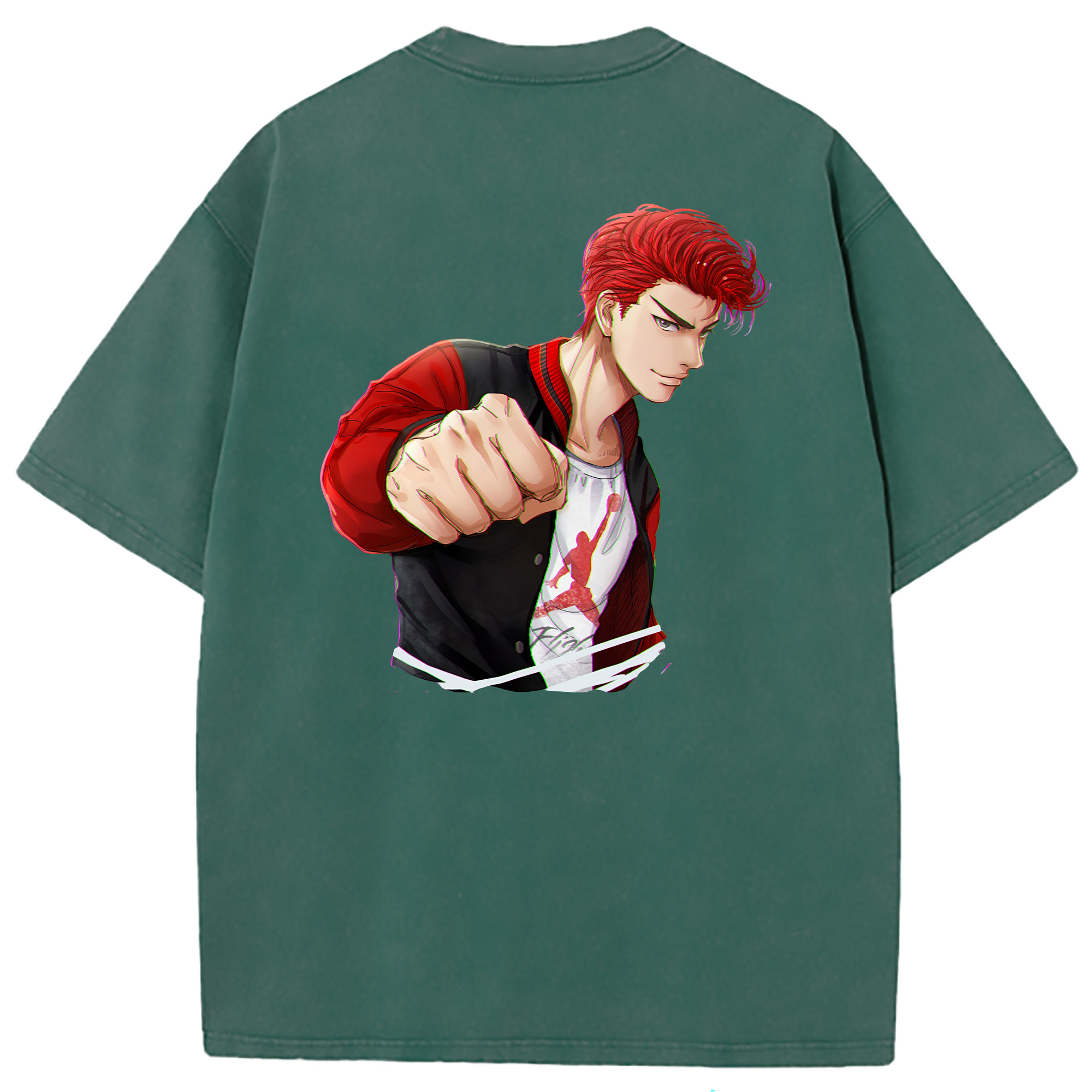 （画像用） SLAM DUNK／スラムダンク 綿100% ヴィンテージ風 半袖Tシャツ（背面プリント）
